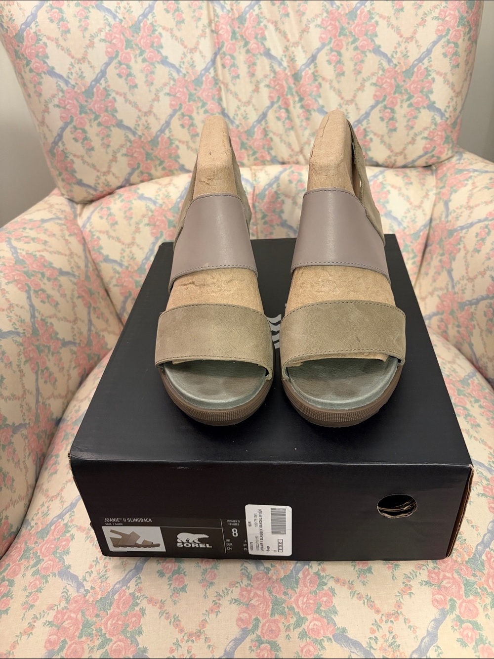 SOREL Joanie-II Slingback Wedge Sandal 
Color Sage Size 8M
